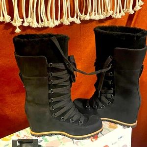 Ugg Mason Suede Black tall Boots